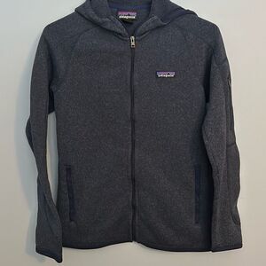 Patagonia Hooded Better Sweater Full Zip Women’s Small Blue